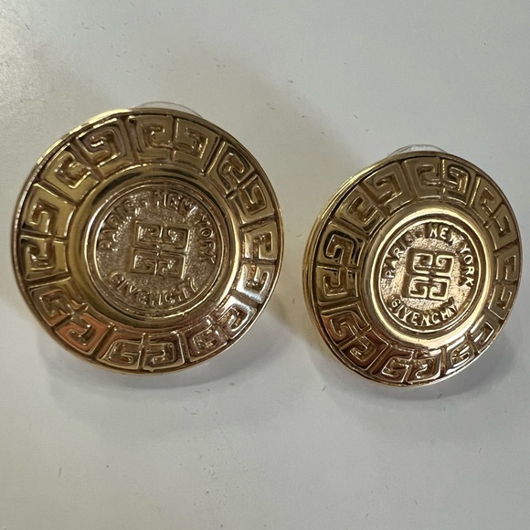 Givenchy Jewelry - Givenchy vintage logo rare pierced earrings